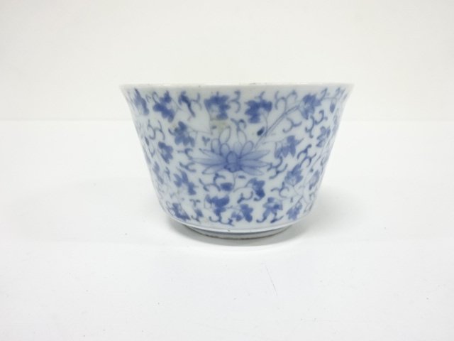 古伊万里　染付　花唐草　向付